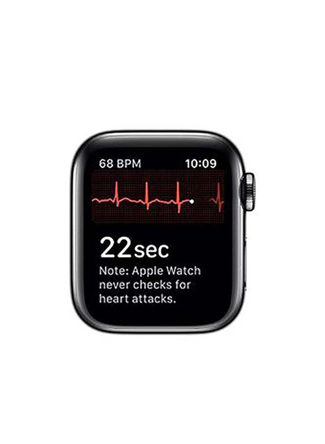 Apple - 304.0 mAh Watch Series 6 GPS + Cellular Space Grey Aluminium Case with Sport Band 44 mm Black - Image 1
