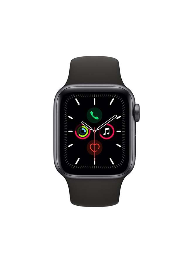 Apple - 304.0 mAh Watch Series 6 GPS + Cellular Space Grey Aluminium Case with Sport Band 44 mm Black - Image 1