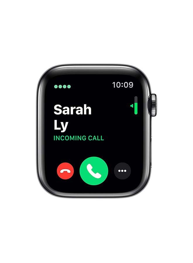Apple - 304.0 mAh Watch Series 6 GPS + Cellular Space Grey Aluminium Case with Sport Band 44 mm Black - Image 1