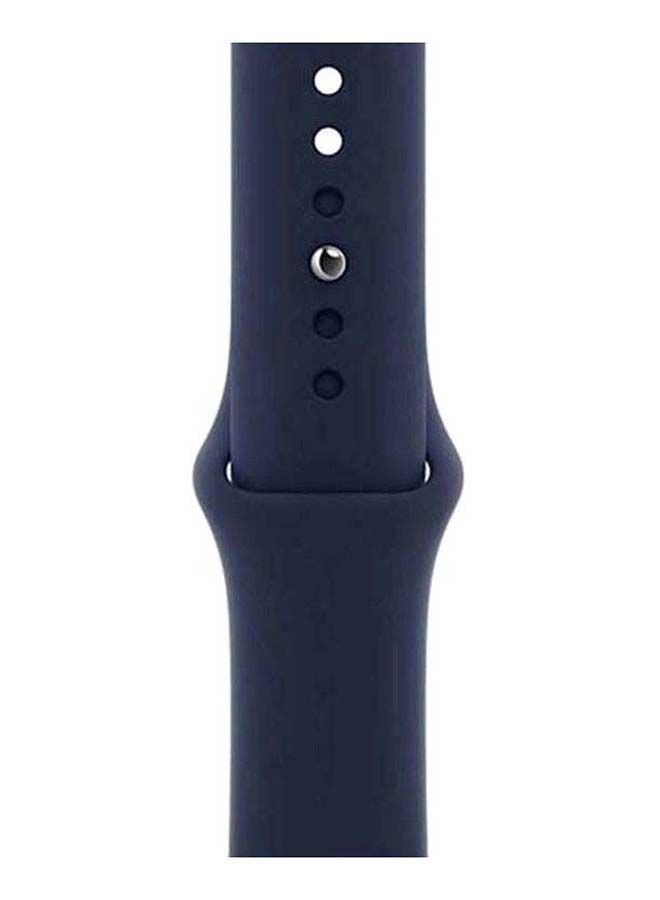 Apple - 180.0 mAh Watch Series 6-40mm GPS Blue Aluminium Case with Sport Band Deep Navy - Image 1