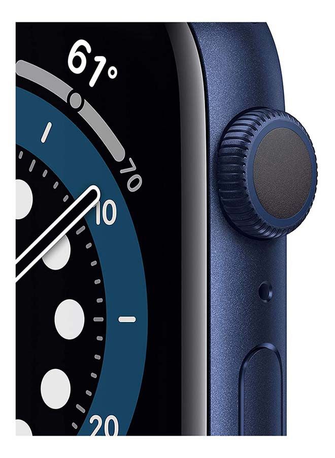 Apple - 180.0 mAh Watch Series 6-40mm GPS Blue Aluminium Case with Sport Band Deep Navy - Image 1