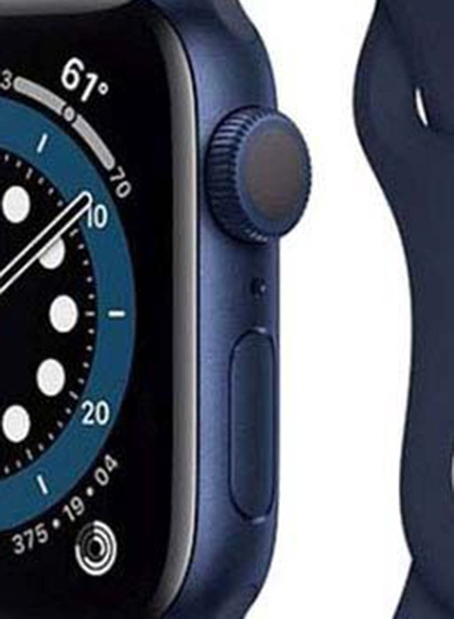 Apple - 180.0 mAh Watch Series 6-40mm GPS Blue Aluminium Case with Sport Band Deep Navy - Image 1