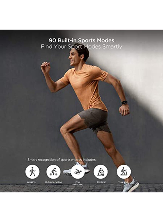 Amazfit - GTS 2e Smartwatch With 24 Hours Heart Rate And SPO2 Monitor Obsidian Black - Image 1