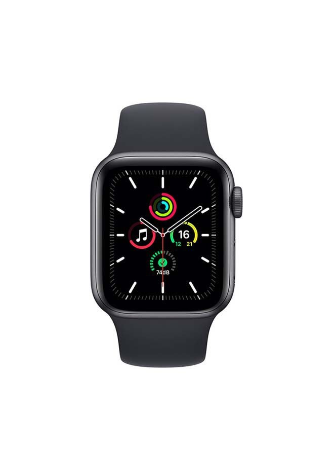 Apple - Watch SE (1st Generation) GPS 40mm Space Gray Aluminum Case With Sport Band Midnight - Image 1