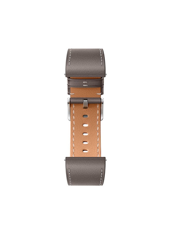 HUAWEI - Watch GT 3 Pro SmartWatch Heart Rate & Blood Oxygen Monitoring Light Titanium Case 46mm Grey Leather Strap - Image 1