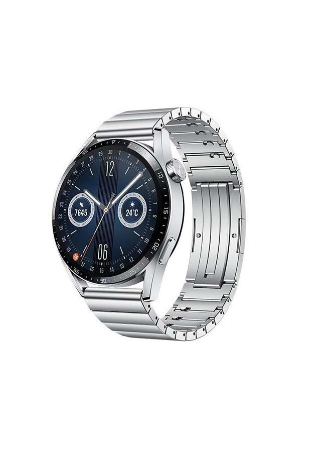 HUAWEI Smartwatch GT 3 46mm Elite Stainless Steel Case With Steel Strap Silver  - Image 1