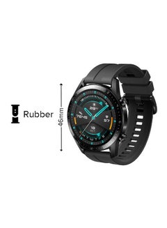HUAWEI Watch GT2, 46mm, Stainless Steel, Black Fluoroelastomer Strap Matte Black  - Image 3