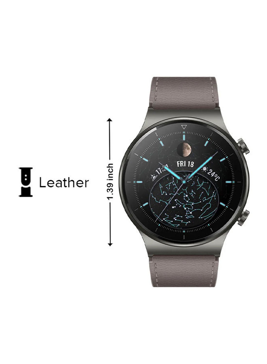 Watch Huawei Gt Pro Darty HUAWEI Leather Watch GT Pro Nebula Gray