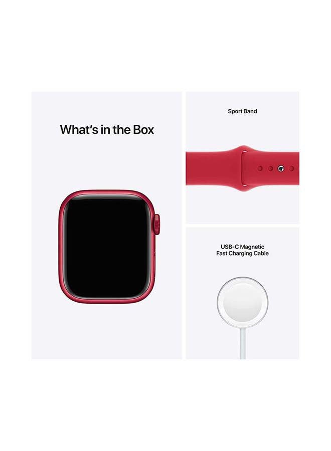 Apple Watch Series 7 GPS 41mm (PRODUCT)RED Aluminium Case with Sport Band (PRODUCT)RED - Image 5