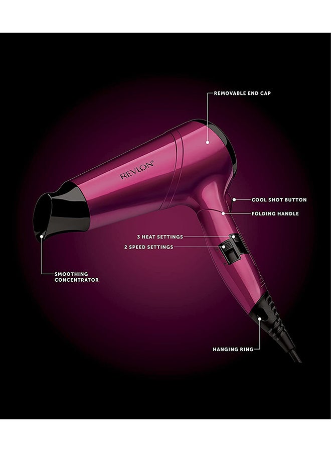 Revlon - RVDR5229 Frizz Fighter Hair Dryer, 2200 Watts Pink 22.5 x 10 x 27cm - Image 1