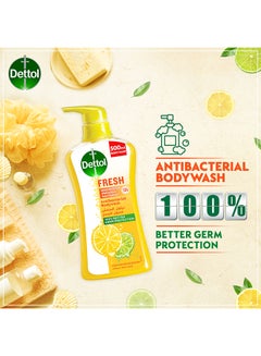 Dettol Fresh Antibacterial Citrus Body Wash, 500ml  - Image 4