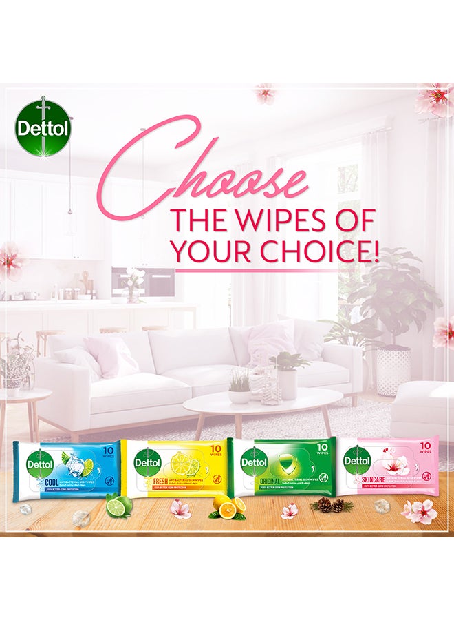 Dettol - Skincare Antibacterial Skin Wipes 5x10 Piece - Image 1