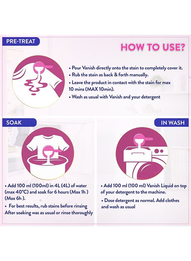 Vanish White Liquid Stain Remover pink 3Liters  - Image 4
