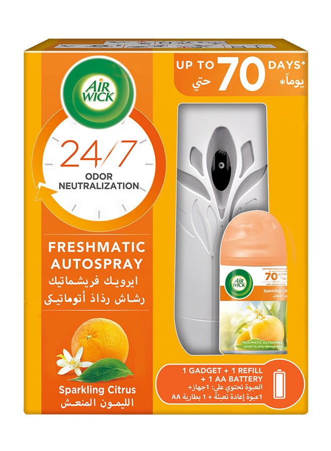 Air Wick - Air Freshener  Freshmatic Auto Spray Kit - Sparkling Citrus 250ml - Image 1