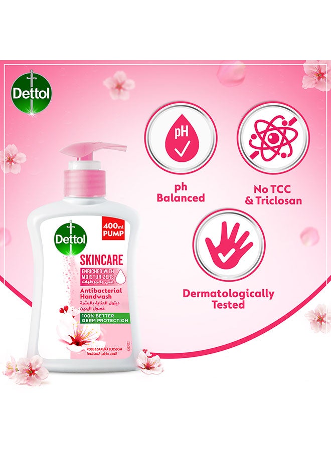 Dettol Skincare Antibacterial Liquid Hand Wash, 400ml  - Image 3