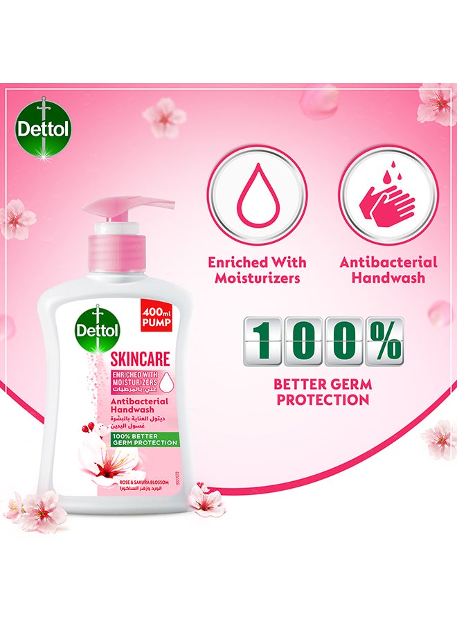 Dettol Skincare Antibacterial Liquid Hand Wash, 400ml  - Image 4