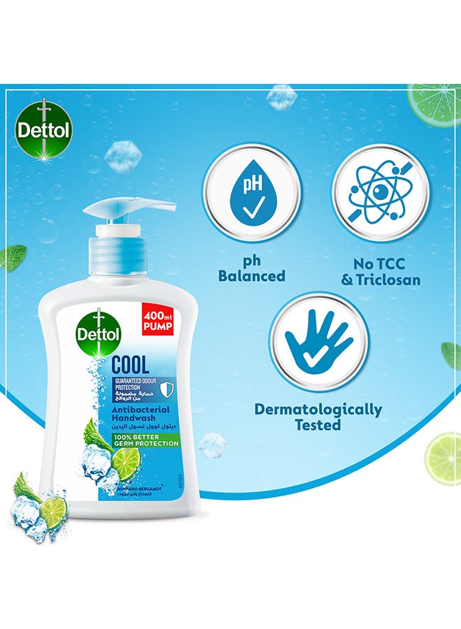Dettol Cool Antibacterial Hand Wash, 400ml - Image 3