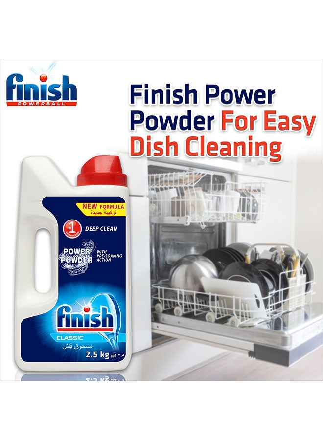 Finish - Classic Dishwasher Detergent Powder with Pre-Soaking Action 2.5kg - Image 1