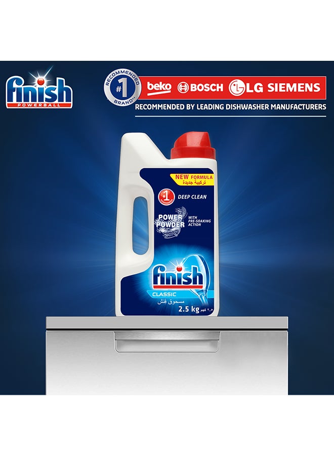 Finish - Classic Dishwasher Detergent Powder with Pre-Soaking Action 2.5kg - Image 1