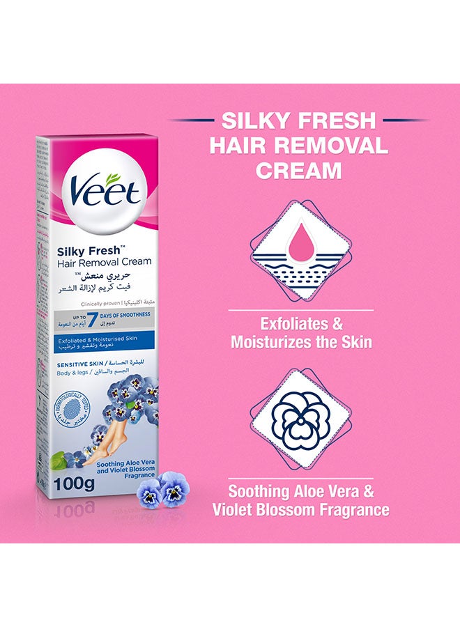 Veet Pack of 2 Hair Removal Cream For Sensitive Skin 100grams  - Image 2
