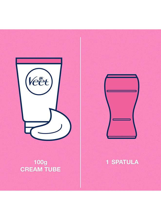 Veet Pack of 2 Hair Removal Cream For Sensitive Skin 100grams  - Image 3