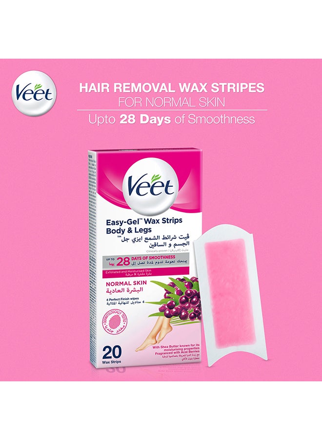 Veet - 20-Piece Hair Removal Cold Wax Strips, Normal, Pack Of 2 - Image 1
