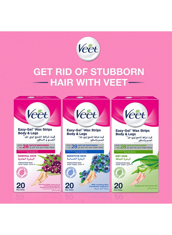 Veet - 20-Piece Hair Removal Cold Wax Strips, Normal, Pack Of 2 - Image 1