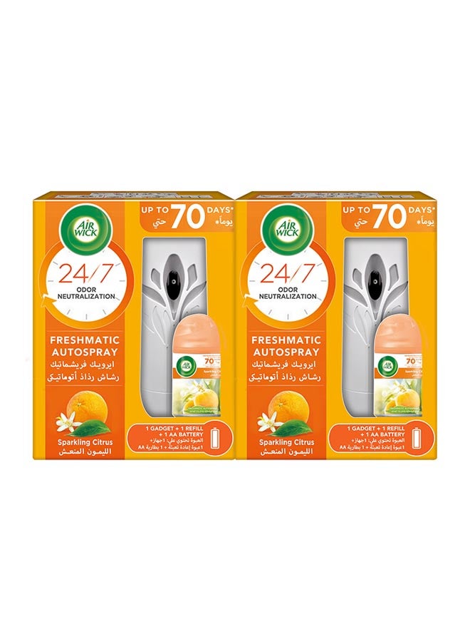 Air Wick - Sparkling Citrus Freshmatic Auto Spray Kit 2-Piece 250ml - Image 1
