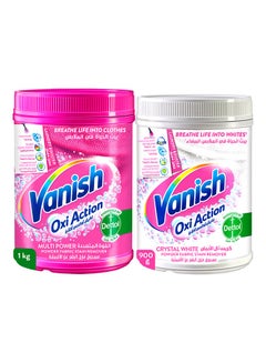 Vanish Laundry Stain Remover Pink Powder And White Powder Multicolour 1kg+900gkg  - Image 1