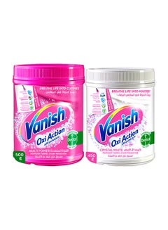 Vanish Oxi Action Fabric Stain Remover White 500+450g Pack of 2  - Image 1