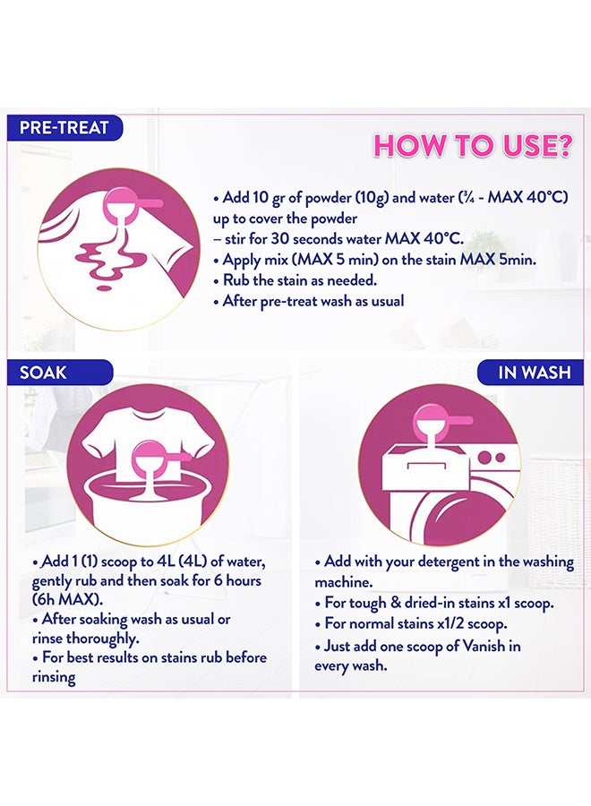 Vanish - Oxi Action Stain Remover Powder 900+450 grams Free - Image 1