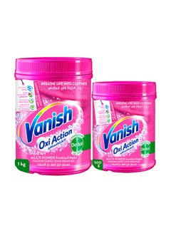 Vanish Pack Of Oxi Action Fabric Stain Remover Big Bottle(1000), Small Bottle(500)grams  - Image 1