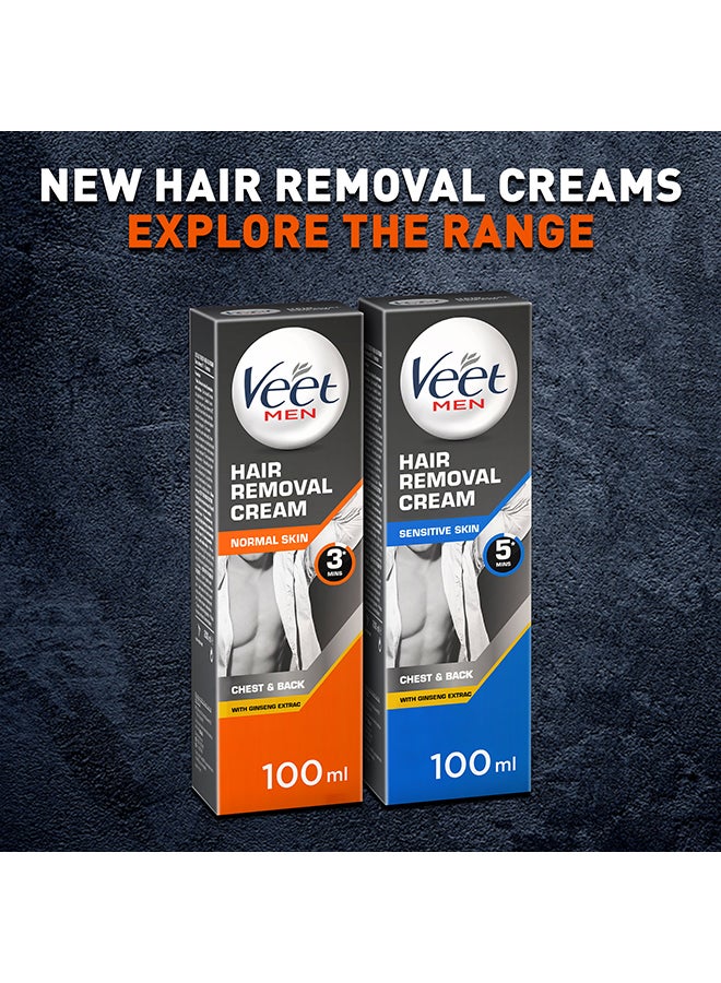 Veet - Hair Removal Cream With Ginseng Normal Skin For Men 100ml - Image 1