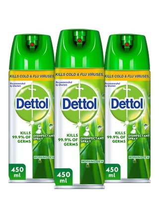 Morning Dew Disinfectant Spray Multicolour 3x450ml - v1669364574/N44027182A_1