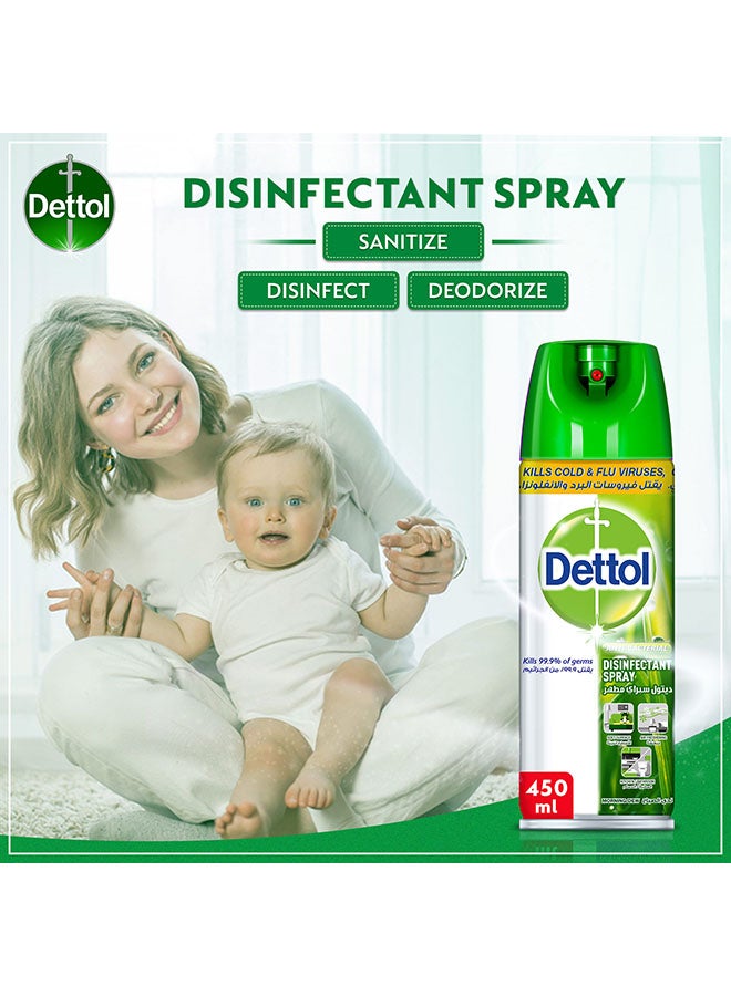 Dettol Morning Dew Disinfectant Spray Multicolour 3x450ml  - Image 2