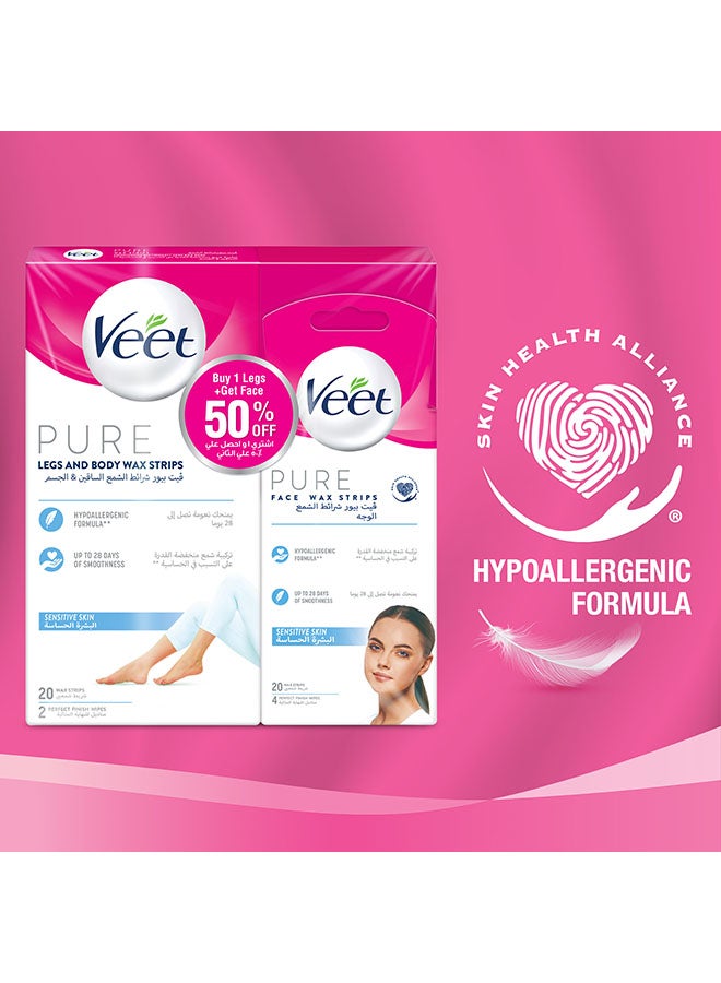 Veet Wax Strips For Sensitive Skin, Pack Of 40  - Image 2