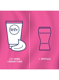 Veet Hair Removal Cream For Sensitive Skin, 100ml Pack Of 2  - Image 4