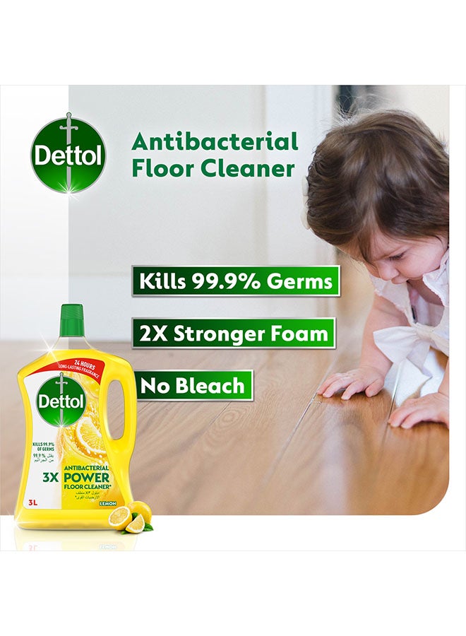 Dettol Lemon Antibacterial Power Floor Cleaner Pack Of 2 3Liters - Image 2