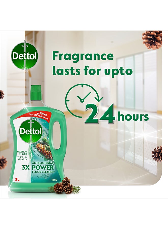 ديتول مجموعة منظفات قوية مضادة للبكتيريا للأرضيات برائحة الصنوبر، مكونة من قطعتين 3لترات - Image 5