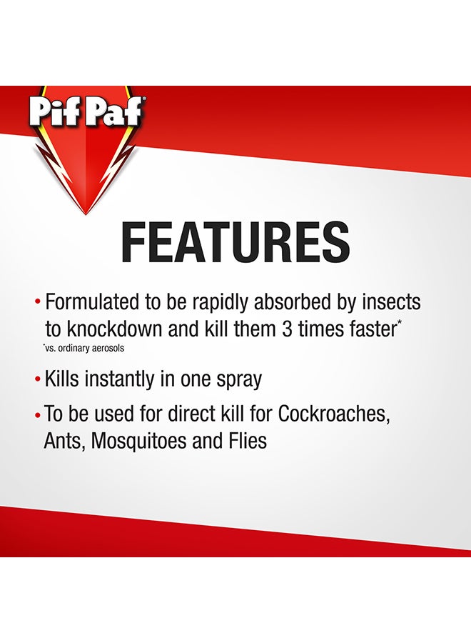 Pif Paf All Kills Cockroaches, Ants, Flies And Mosquitoes Killer Spray Multicolour 3x300ml  - Image 4