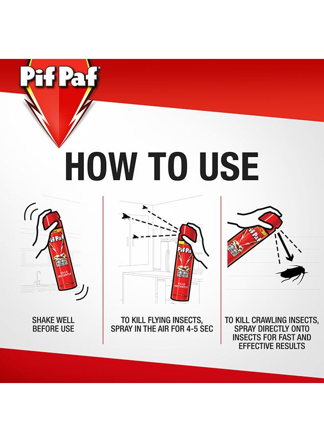 Pif Paf All Kills Cockroaches, Ants, Flies And Mosquitoes Killer Spray Multicolour 3x300ml  - Image 5