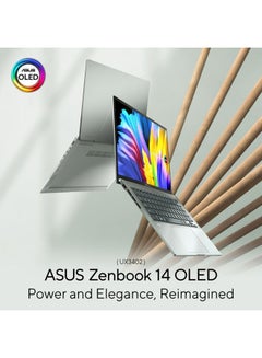 Asus Zenbook 14 OLED UX3402ZA-OLED1Q5W Laptop With 14-Inch Display, Core i5 1240P Processer/8GB RAM/512GB SSD/Intel Iris Plus Graphics/Windows 11 Home English/Arabic Aqua Celadon - v1669373571/N53367553A_3