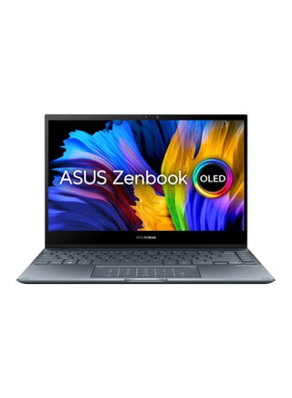 Zenbook Flip 13 OLED UX363EA-OLED005W Touch Laptop With 13.3-Inch Display, Core i5 1135G7 Processer/8GB RAM/512GB SSD/Intel Iris Plus Graphics/Windows 11 Home English/Arabic Pine Grey - v1669373580/N53367744A_1