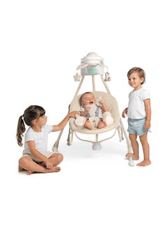 Portable Gironanna Evo Baby Infant Swing, Rocking, Sway Gentle Swaying, With Support And Safety, Cradle From 0- 9 Kg - Coniglio Beige - v1669375082/N19200579A_11