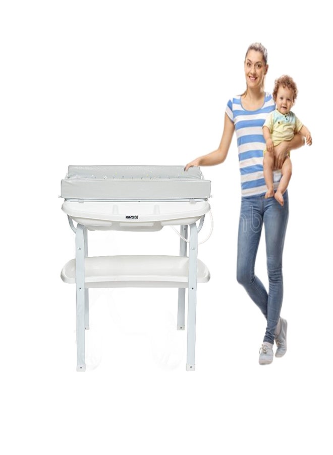 cam - Aqua Bath Tub With Stand And Changing Mat - Grey - Image 1