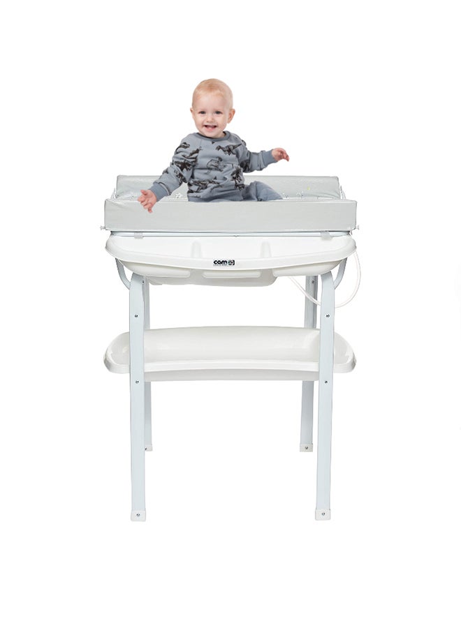 cam - Aqua Bath Tub With Stand And Changing Mat - Grey - Image 1