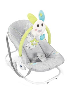 cam Portable Giocam Baby Infant Rocking, Bouncer, Sway Gentle Swaying Rocker, Support With Safety, Cradle, Adjustable 3-position Backrest, Soft Fabric Cover Form 0-9 Kg - Grey  - Image 1