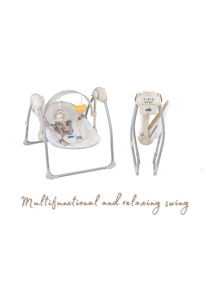 cam Portable Sonnolento Baby Infant Swing, Sway Gentle Swaying, Rocker, Rocking With Support And Safety, Cradle, 0-9 Kg - Beige - Image 5