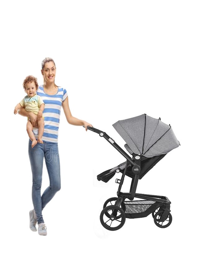 cam - Taski Sport Baby Travel System - Grey -  Super Compact And Lightweight Travel System, Very Spacious, From 0 To 4 Years Old, 22 Kg, Rocking Function, Made In Italy, Aluminium Frame - Image 1