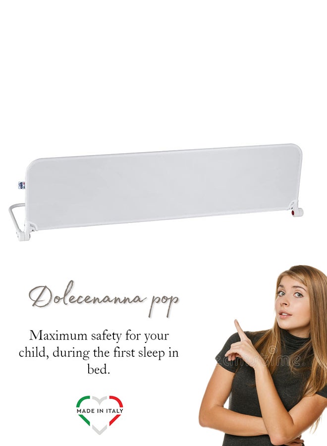 Cam Portable Dolcenanna Baby Barricade, Toddler Bed Railing, Barrier, Crib Fence, Rail Guard, With Safety Side Assist For Children - Bianco - Image 4